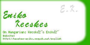 eniko kecskes business card